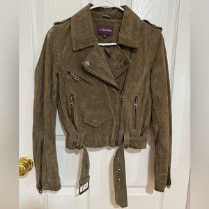 LIKE NEW Vigoss 100% Leather Suede Moto Jacket